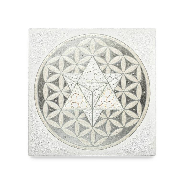 Flower of life & Mercaba Painting by Maria Lotta | Saatchi Art