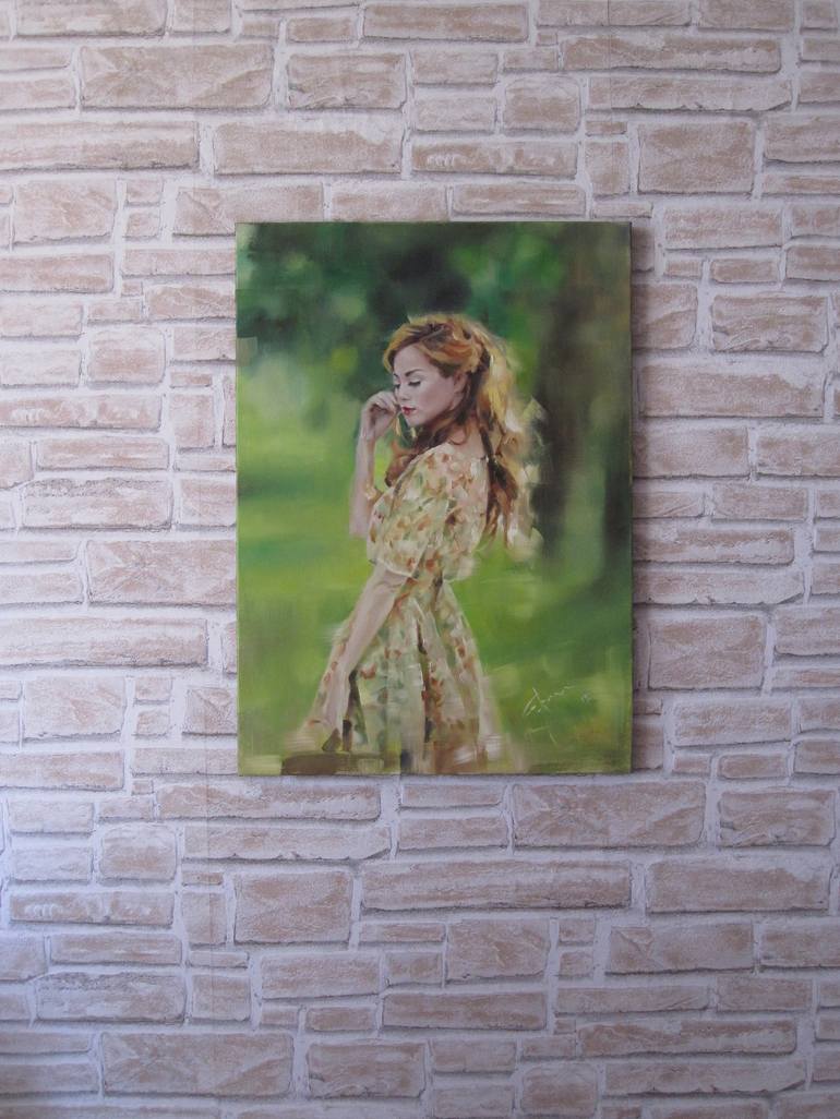 Original Impressionism People Painting by Gergana Vladova