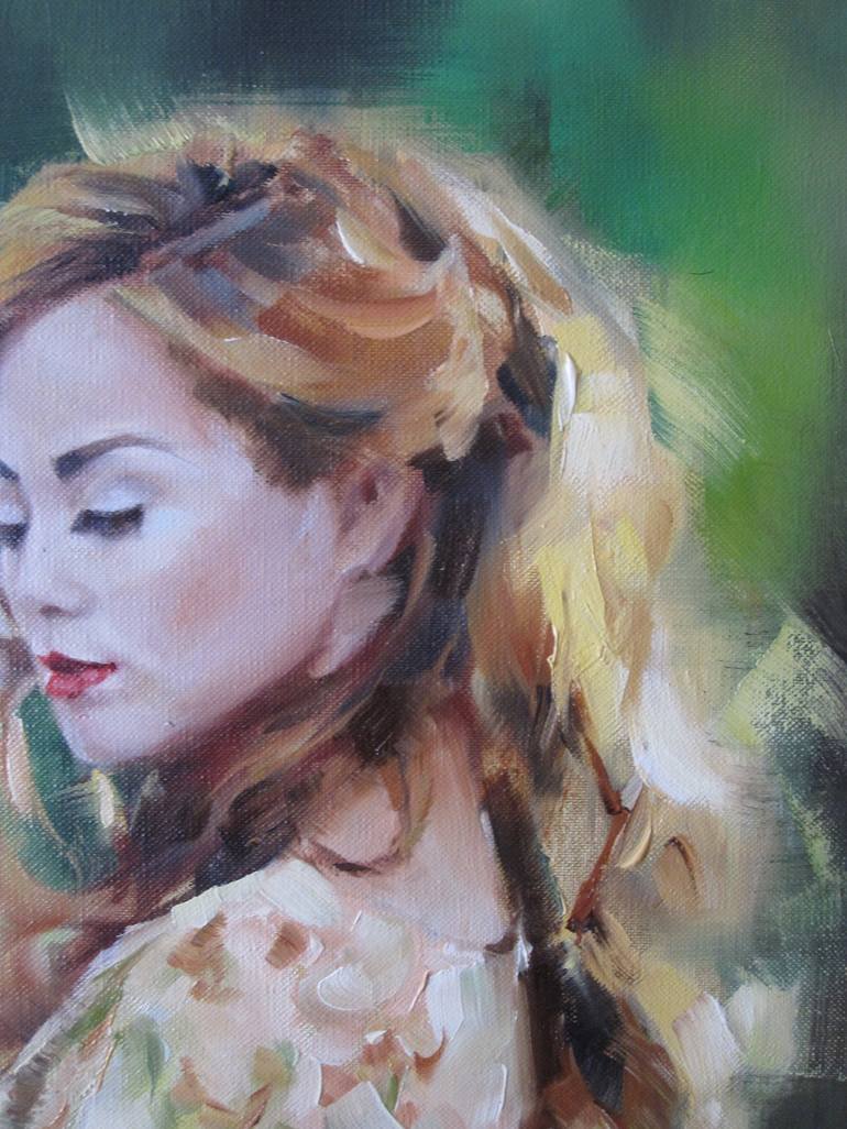 Original Impressionism People Painting by Gergana Vladova