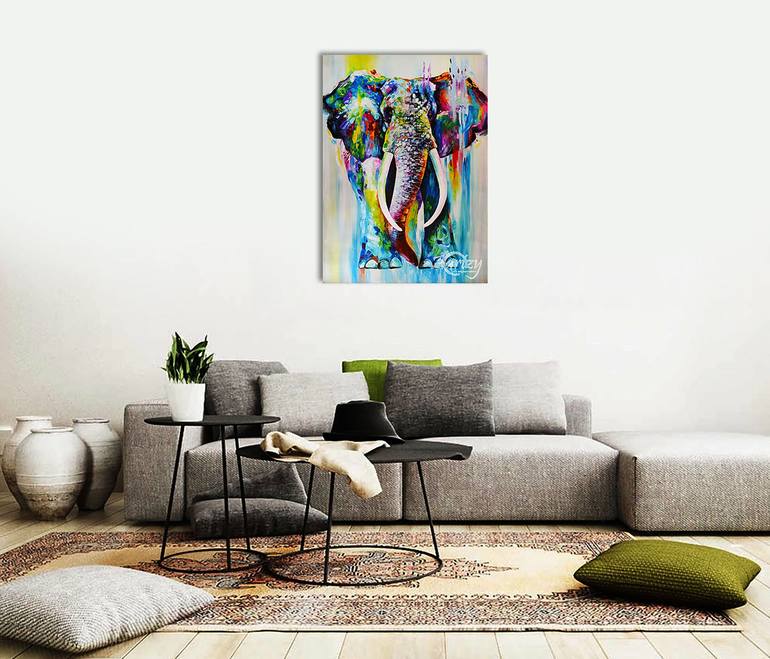 Original Art Deco Animal Painting by Sandaruwan Perera