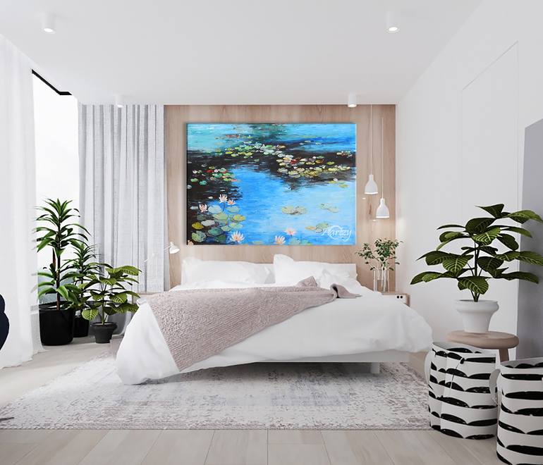 Original Art Deco Landscape Painting by Sandaruwan Perera