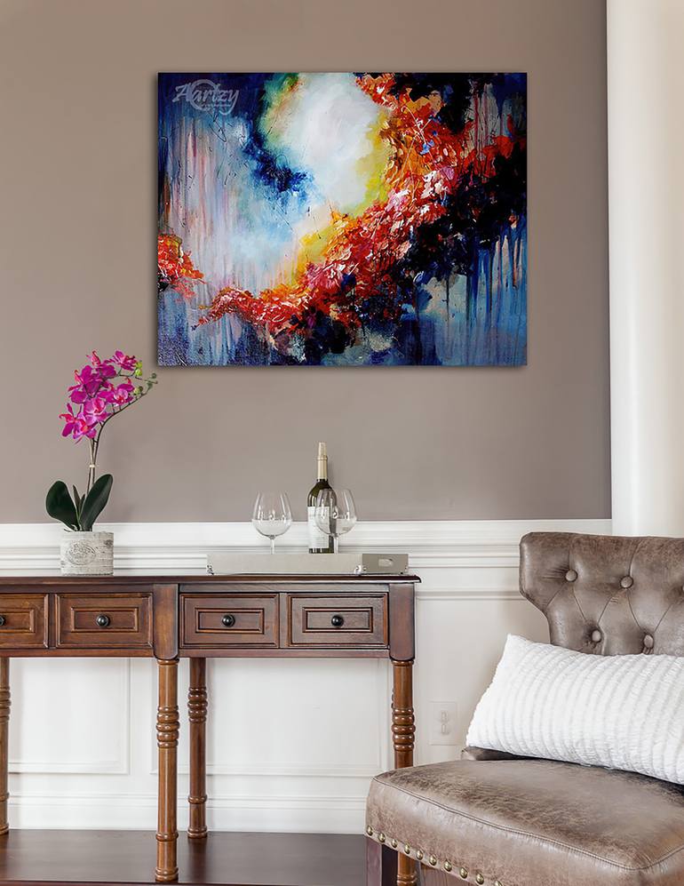 Original Art Deco Abstract Painting by Sandaruwan Perera