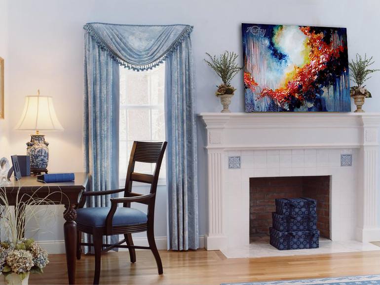 Original Art Deco Abstract Painting by Sandaruwan Perera