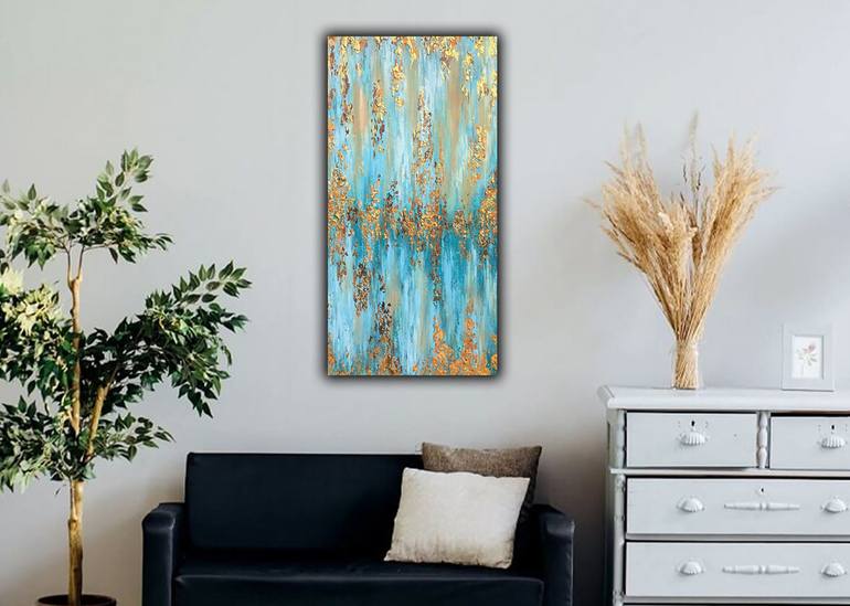 Original Art Deco Abstract Painting by Sandaruwan Perera