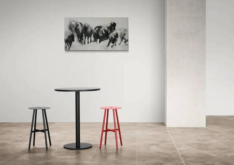 Original Art Deco Animal Painting by Sandaruwan Perera