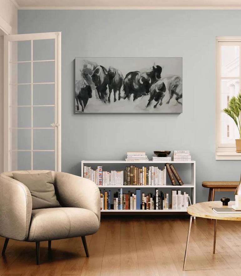 Original Art Deco Animal Painting by Sandaruwan Perera