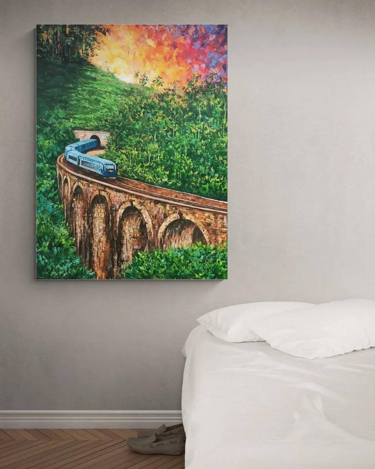 Original Abstract Transportation Painting by Sandaruwan Perera