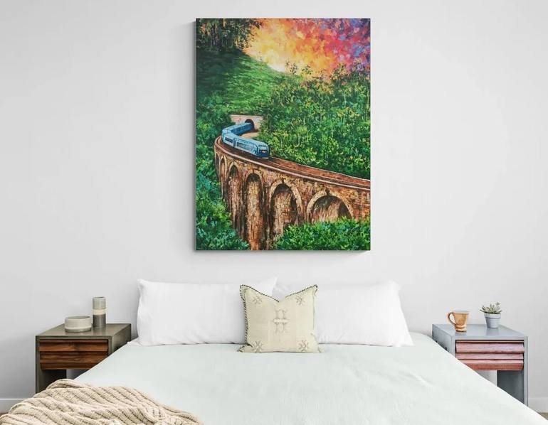 Original Abstract Transportation Painting by Sandaruwan Perera