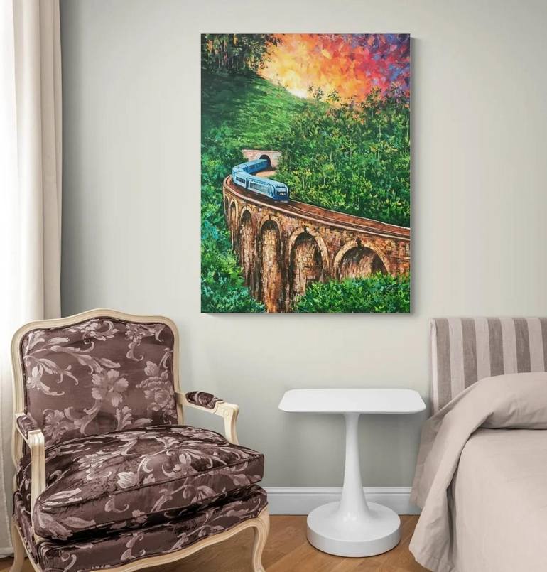 Original Abstract Transportation Painting by Sandaruwan Perera