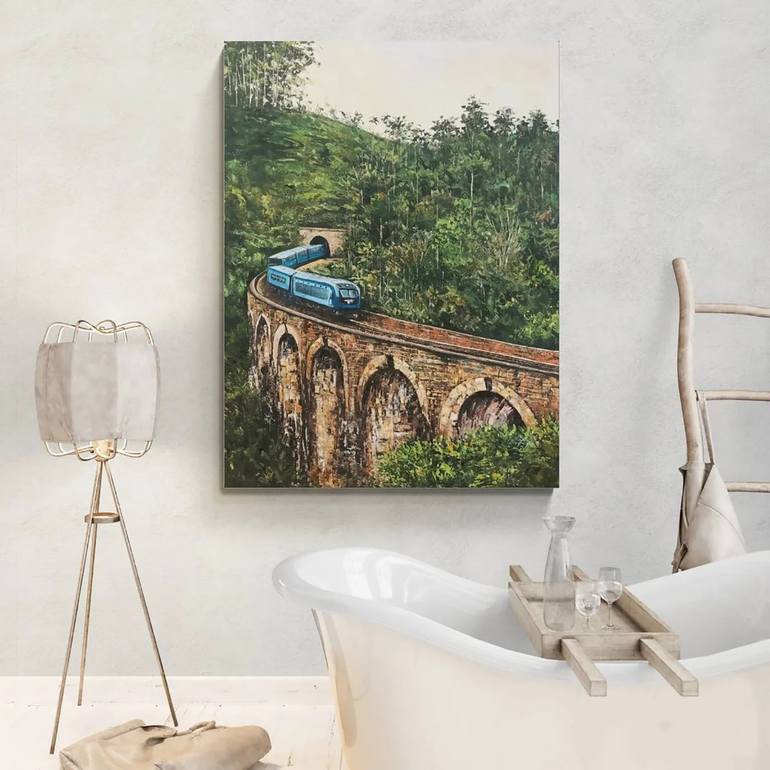 Original Expressionism Travel Painting by Sandaruwan Perera