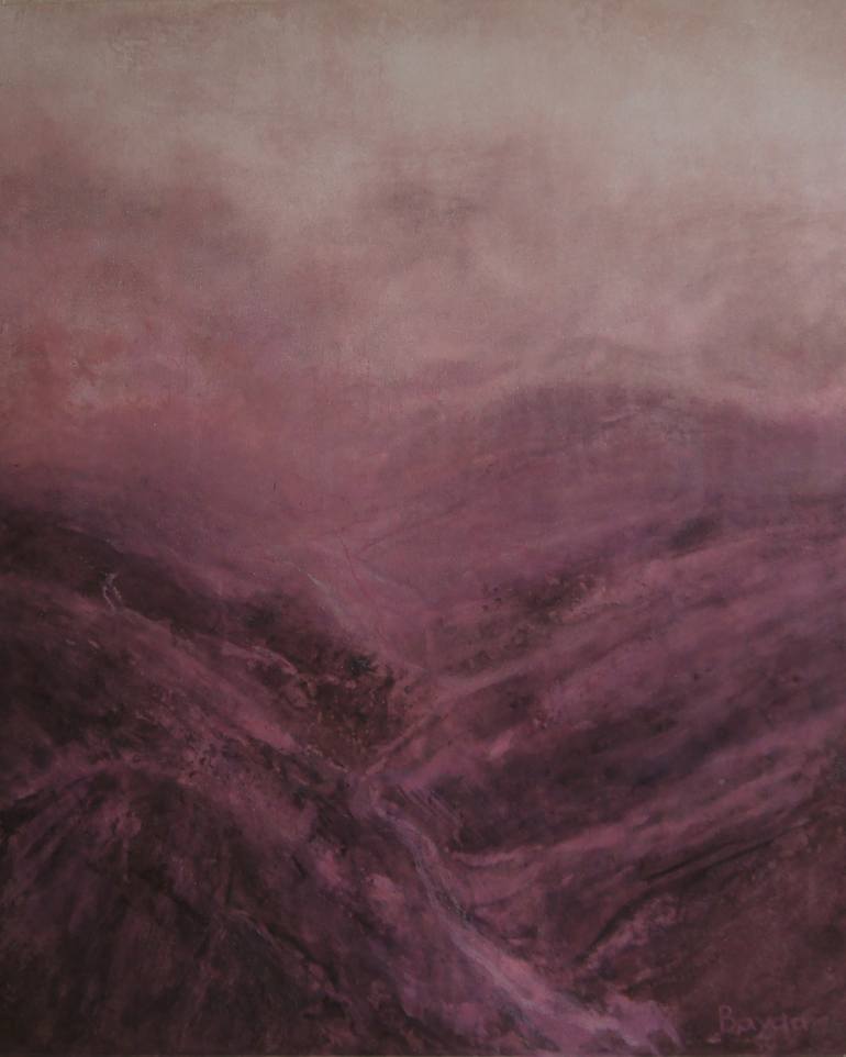 Pink Mountains Painting by Galyna Bayda | Saatchi Art