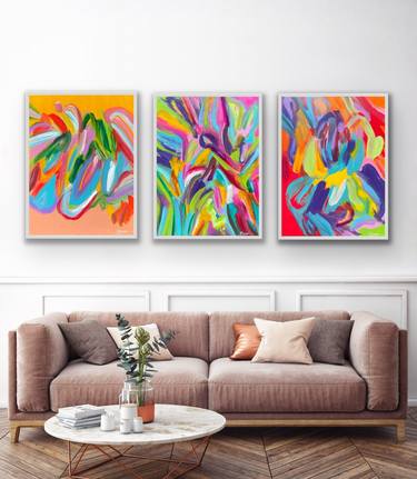 Original Abstract Botanic Painting by Bengu Cetinkale