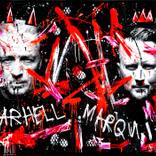 DJ HELL X MARC JUNG, 2024, mixed media on photo canvas, 150x100cm by Marc Jung