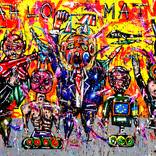 GÖTTERDÄMMERUNG, 2024, mixed media on canvas, 200x300cm by Marc Jung