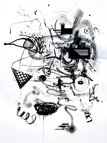FLATSCREEN EIN PROZENTER, 2014, mixed media on canvas, 200x150cm thumb