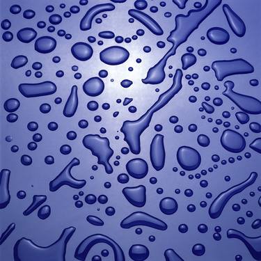 “Water drops on blue acrylic” 1990, Studio Arno Brehme, Mx City. thumb