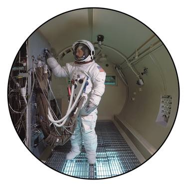 "Metabolic test in vacuum chamber" 1978. NASA J.S.C. thumb