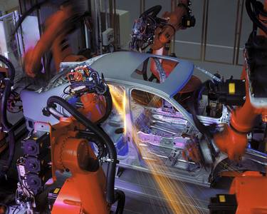 "Robots welding Jetta body" 2001. Volkswagen de México.  Limited Edition of 9. thumb