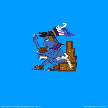 "Aztec nobleman, drinking" Light blue thumb