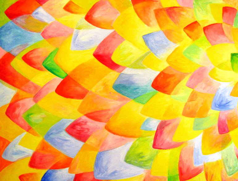 Original Abstract Geometric Painting by Dalia Čistovaitė