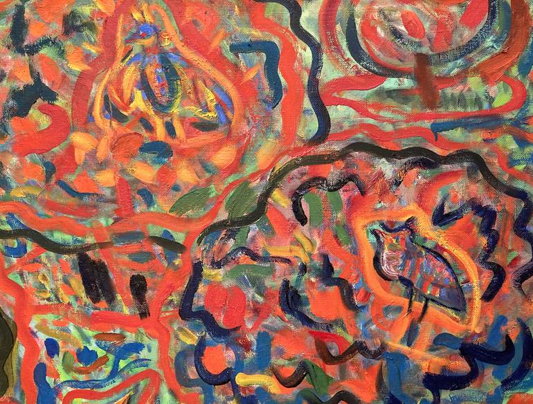 Original Expressionism Garden Painting by Dalia Čistovaitė