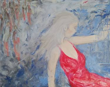 Original Expressionism People Paintings by Kasia Menger