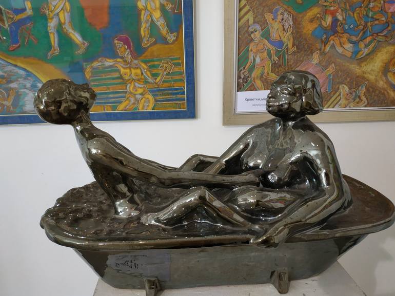 Original Figurative Erotic Sculpture by Bohdan Bilinchuk