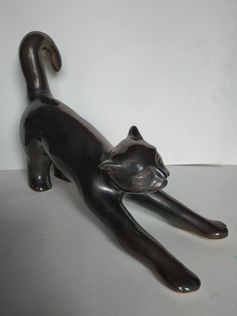 Original Figurative Cats Sculpture by Bohdan Bilinchuk