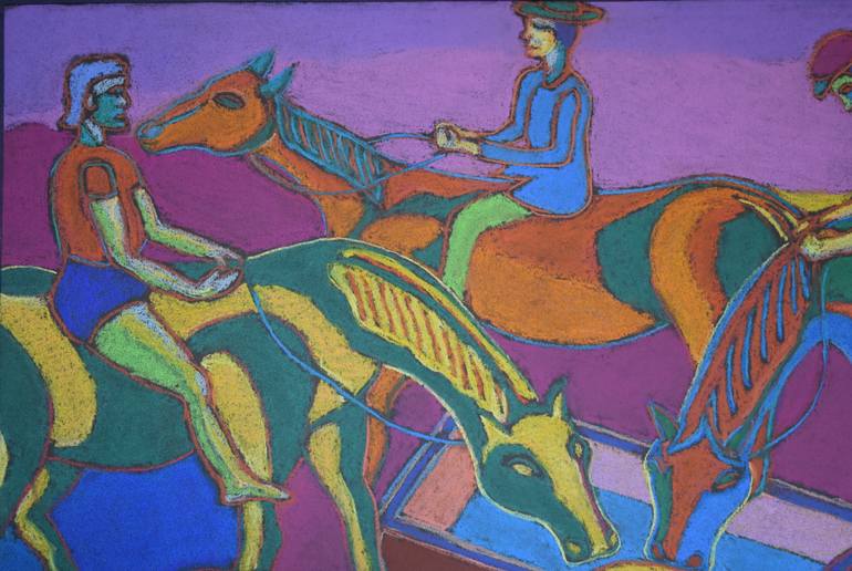 Original Figurative Horse Painting by Bohdan Bilinchuk