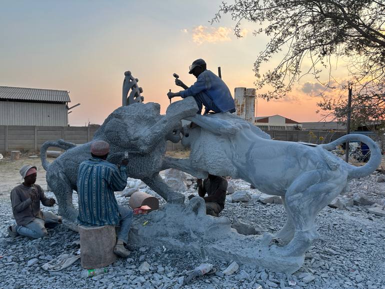 Original Figurative Animal Sculpture by Tendekayi Tigere