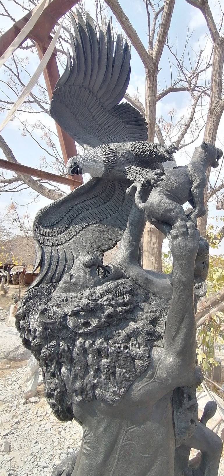 Original Art Deco Animal Sculpture by Tendekayi Tigere