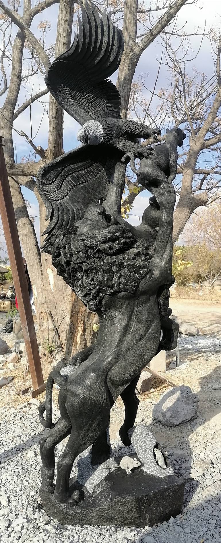 Original Art Deco Animal Sculpture by Tendekayi Tigere
