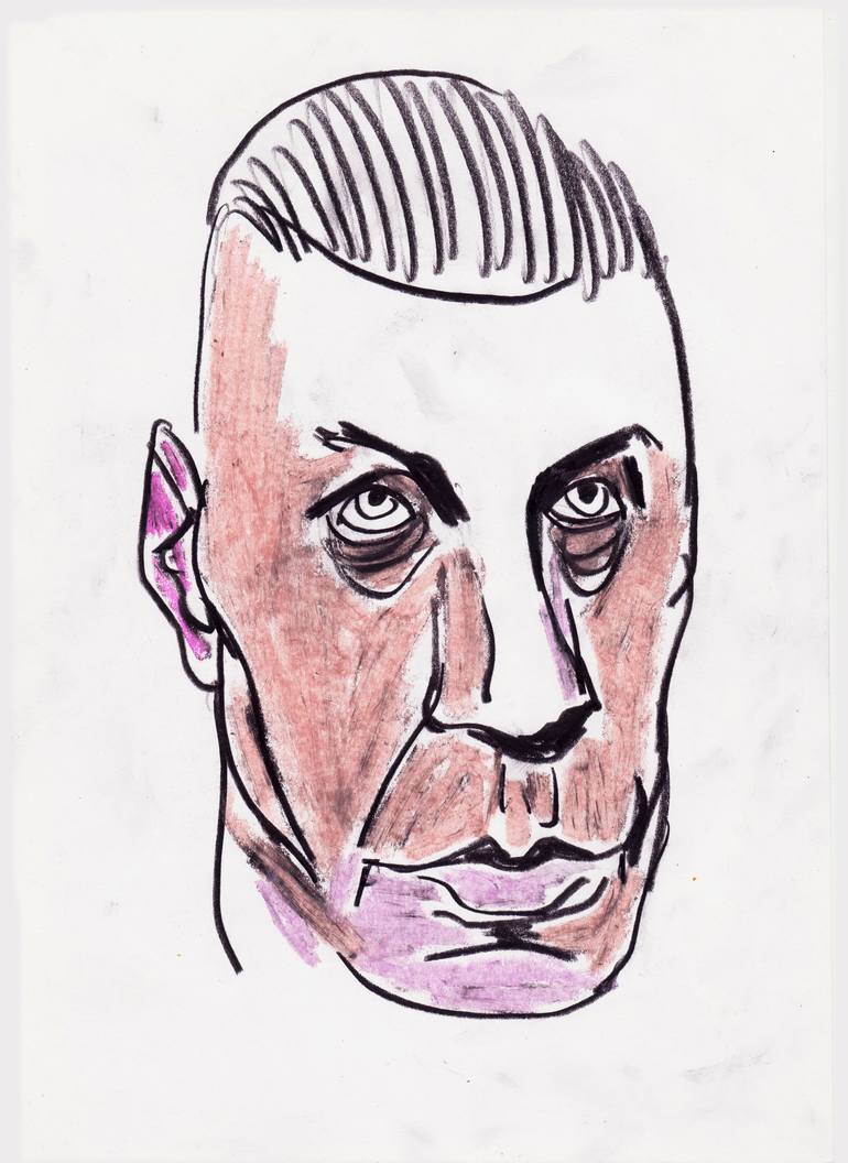 Till Lindemann Drawing by Daniel Karotka | Saatchi Art