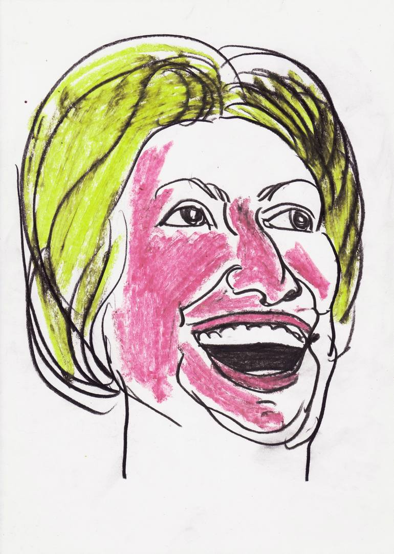 Hillary Clinton Drawing By Daniel Karotka 