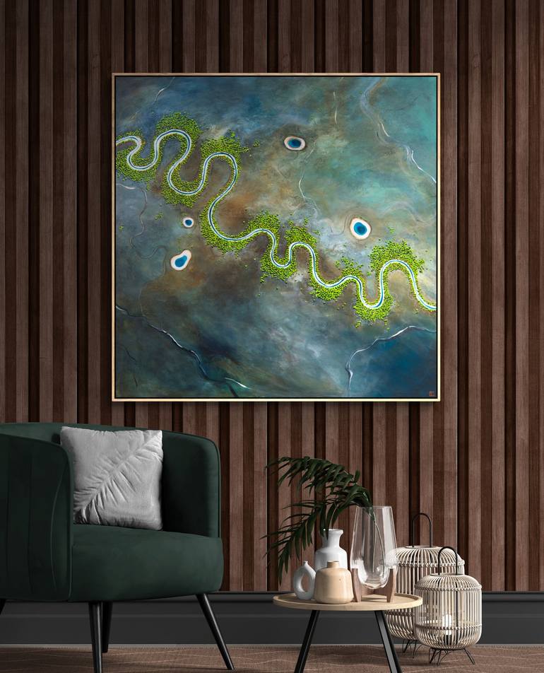 Original Abstract Aerial Painting by Tania Chanter