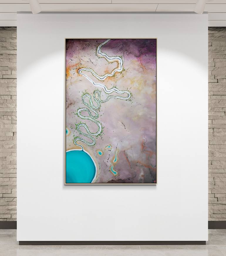 Original Abstract Aerial Painting by Tania Chanter