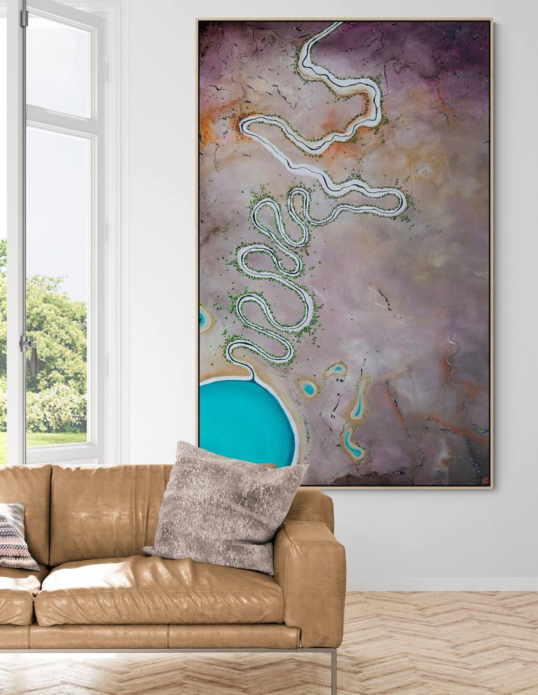 Original Abstract Aerial Painting by Tania Chanter