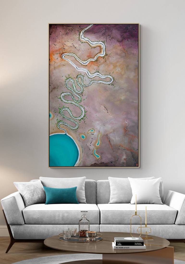 Original Abstract Aerial Painting by Tania Chanter