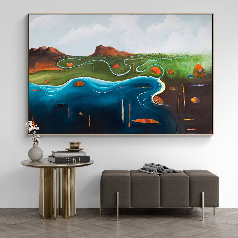 Original Abstract Seascape Painting by Tania Chanter