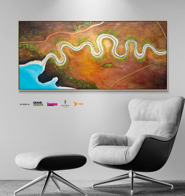 Original Abstract Aerial Painting by Tania Chanter