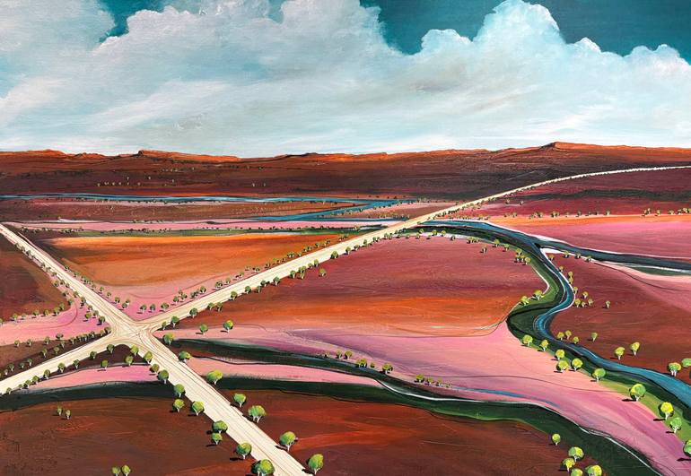 Original Abstract Landscape Painting by Tania Chanter