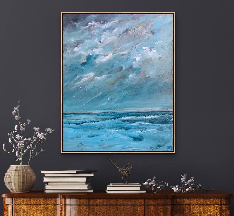 Original Abstract Seascape Painting by Tania Chanter