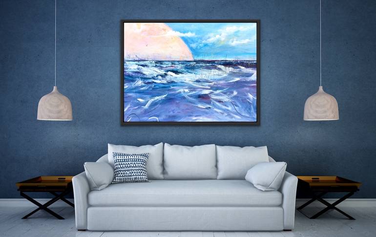 Original Abstract Seascape Painting by Tania Chanter