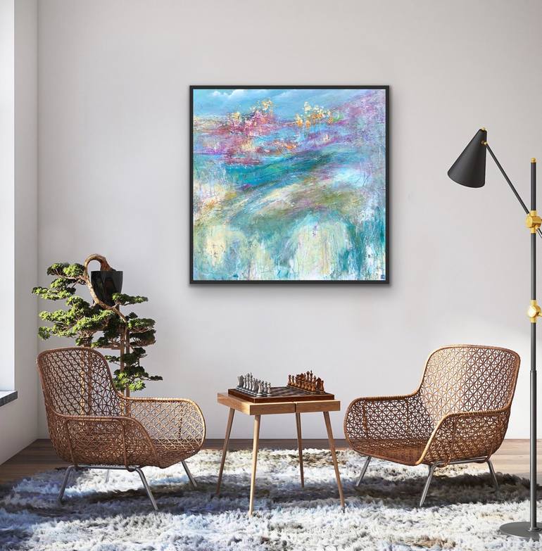 Original Abstract Floral Painting by Tania Chanter