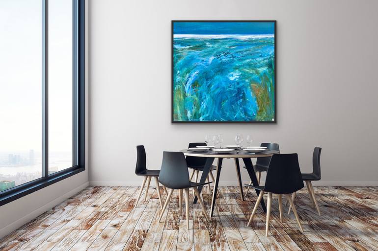 Original Abstract Seascape Painting by Tania Chanter