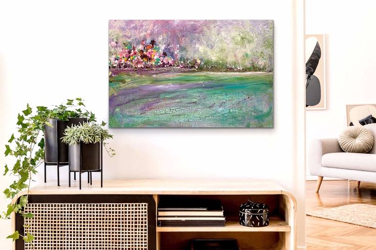 Original Abstract Garden Painting by Tania Chanter