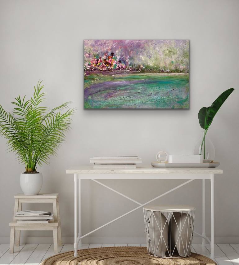 Original Abstract Garden Painting by Tania Chanter