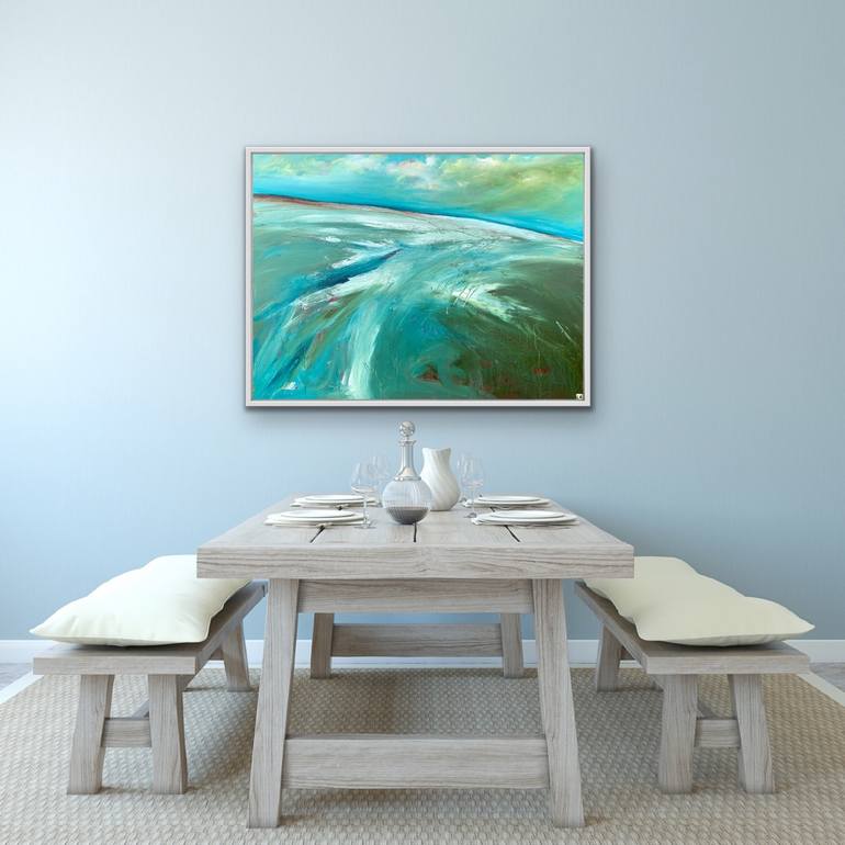 Original Abstract Seascape Painting by Tania Chanter