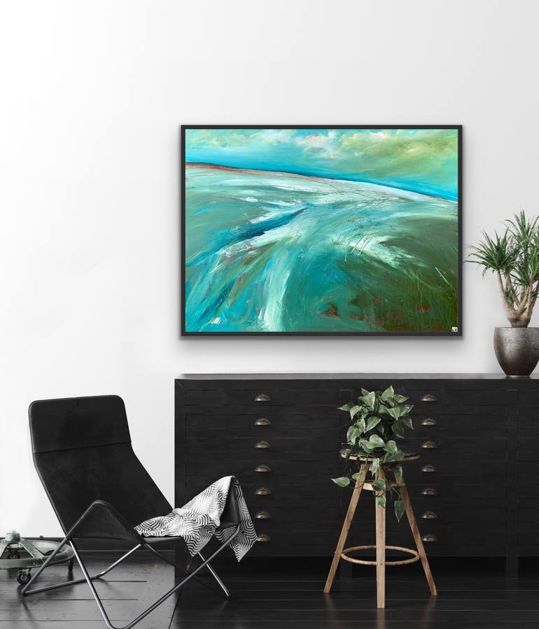 Original Abstract Seascape Painting by Tania Chanter