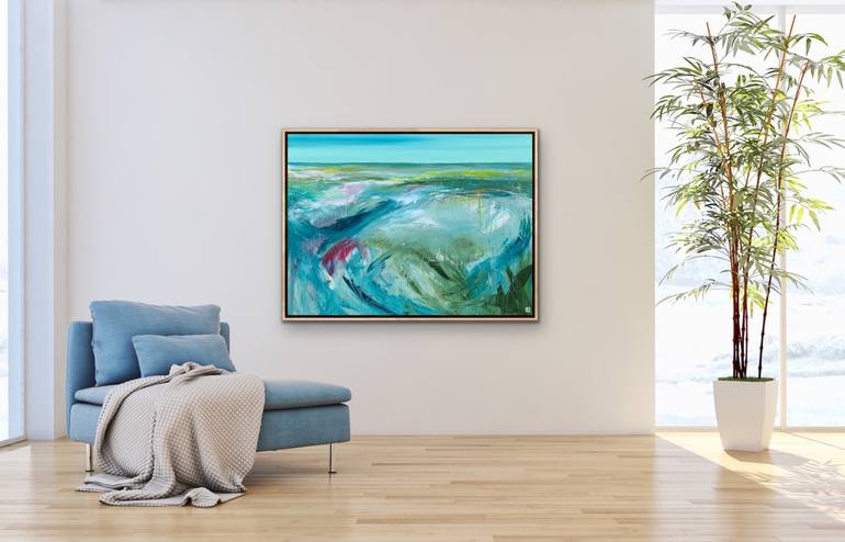 Original Abstract Beach Painting by Tania Chanter